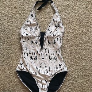 Maio Swim Nude Corchet One Piece Swimsuit